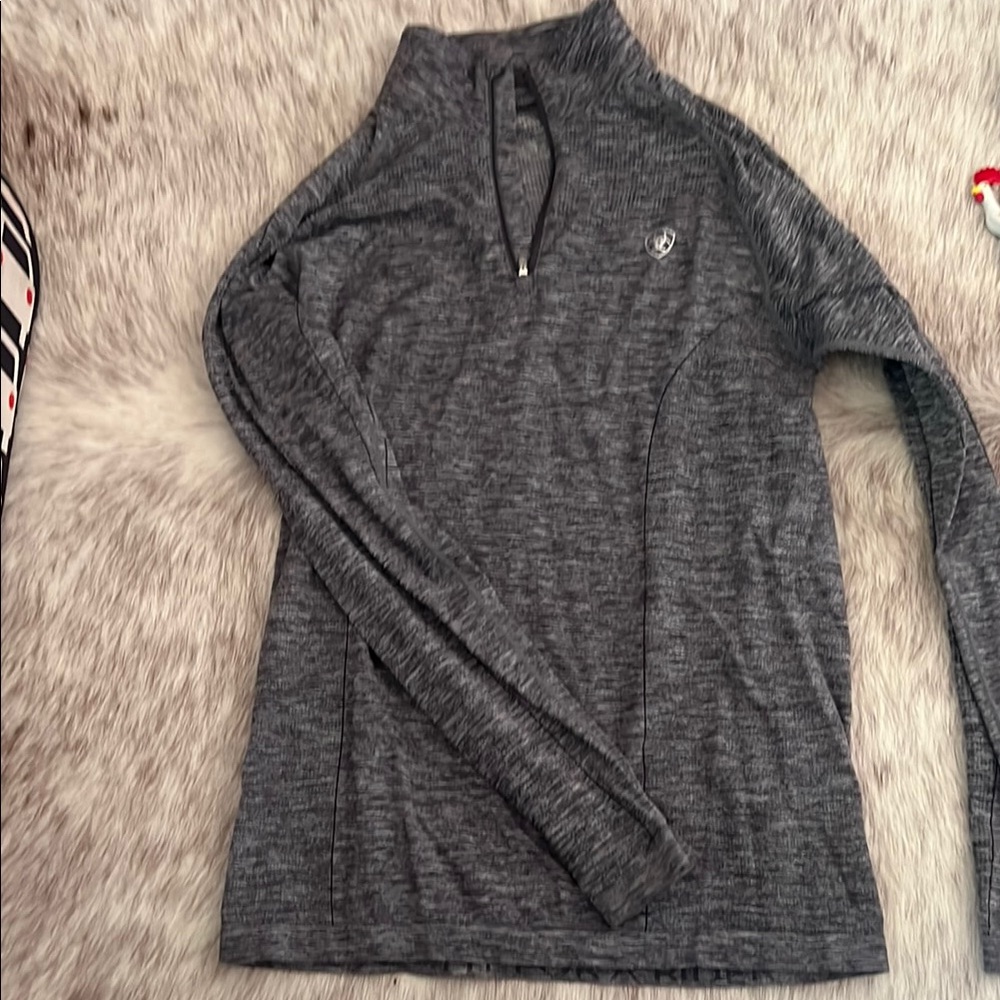 Ariat Gray Quarter-Zip shirt